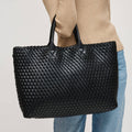 Ithaca Woven Vegan Leather Tote - Robbi & Angel