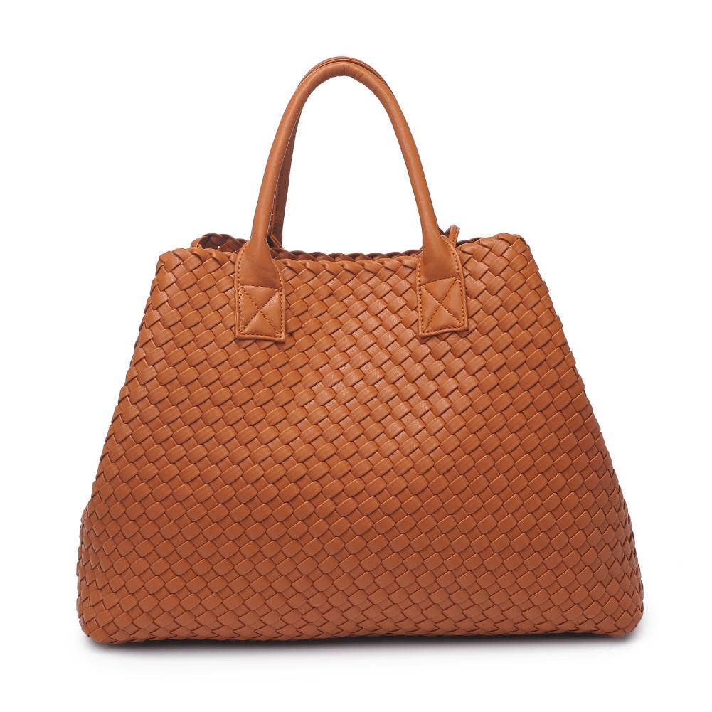 Ithaca Woven Vegan Leather Tote - Robbi & Angel