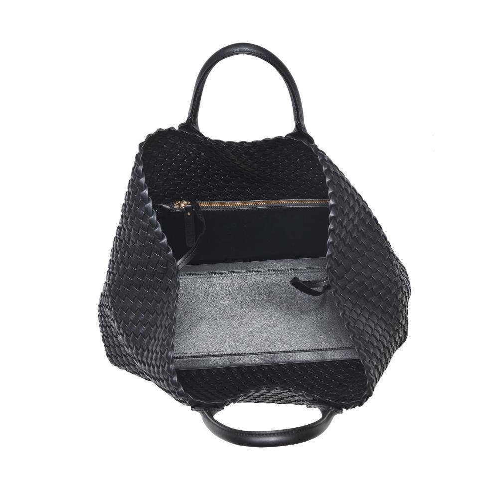 Ithaca Woven Vegan Leather Tote - Robbi & Angel