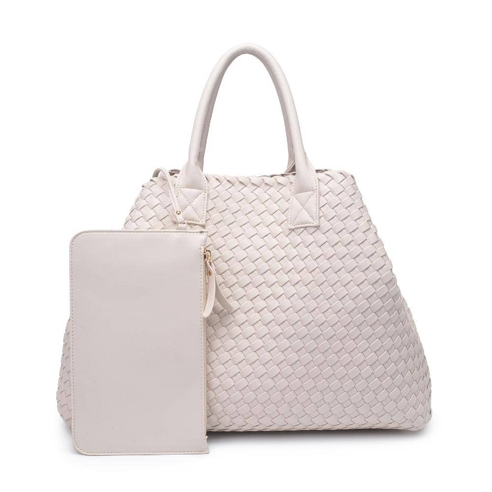Ithaca Woven Vegan Leather Tote - Robbi & Angel