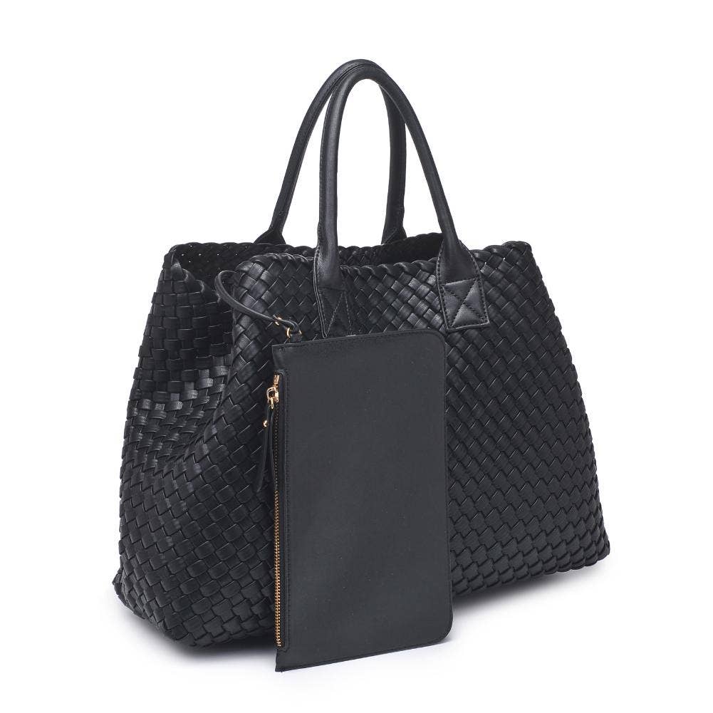 Ithaca Woven Vegan Leather Tote - Robbi & Angel
