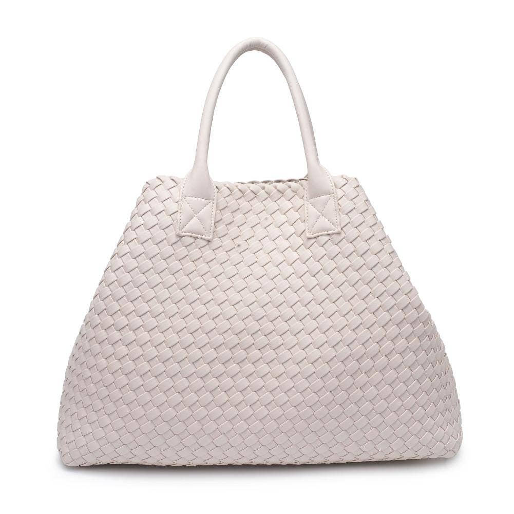 Ithaca Woven Vegan Leather Tote - Robbi & Angel