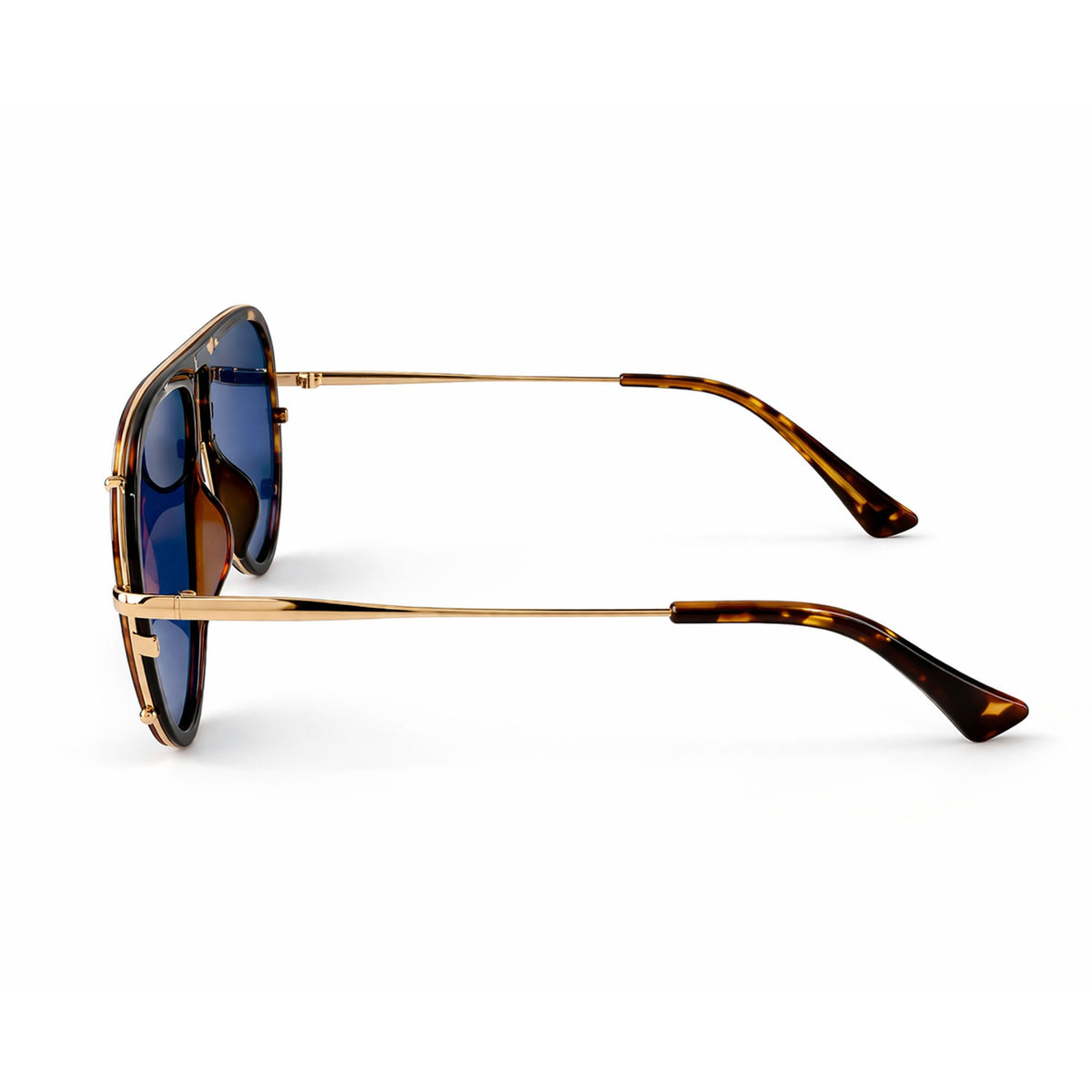 Ivy Luxe - Blue Tangle-Free Round Aviator Sunglasses - Robbi & Angel