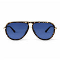 Ivy Luxe - Blue Tangle-Free Round Aviator Sunglasses - Robbi & Angel
