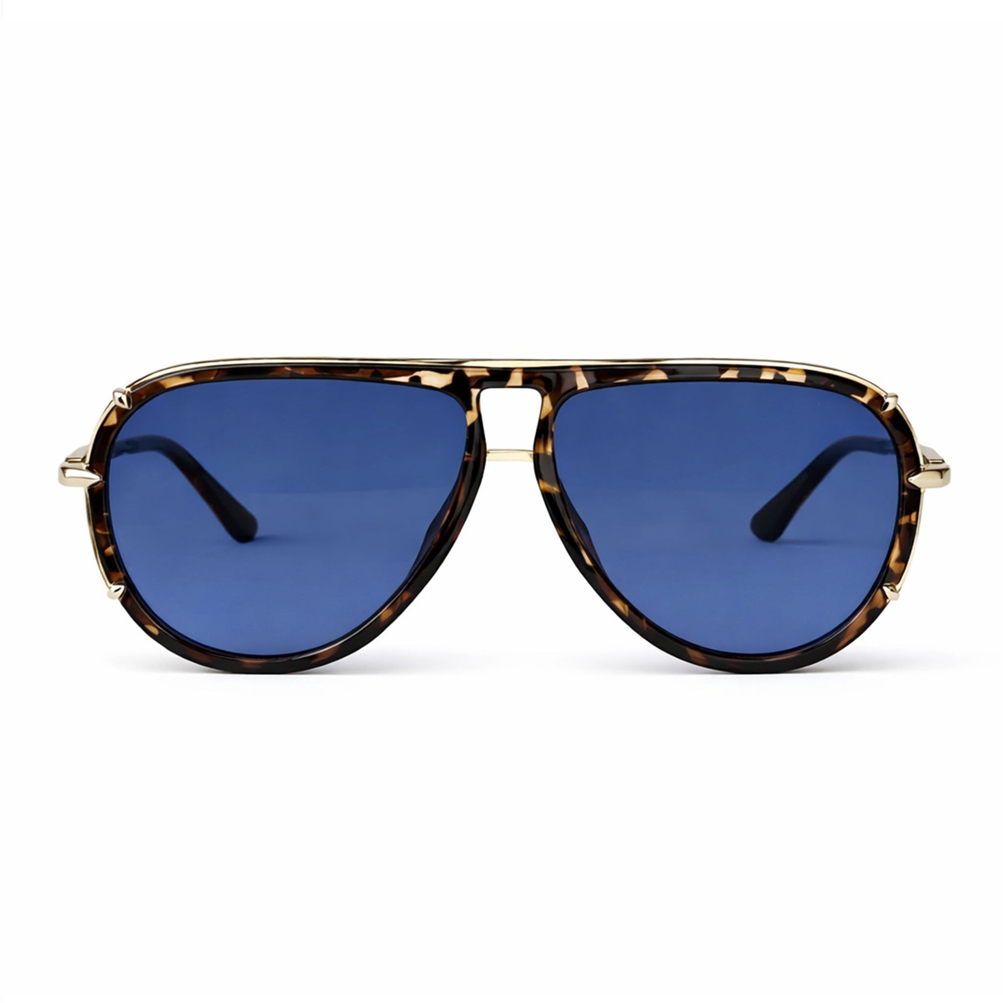 Ivy Luxe - Blue Tangle-Free Round Aviator Sunglasses - Robbi & Angel