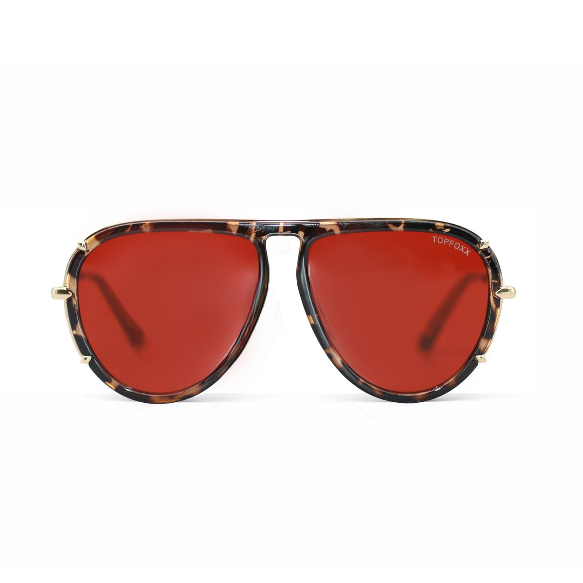 Ivy Luxe - Red Tangle-Free Round Aviator Sunglasses - Robbi & Angel