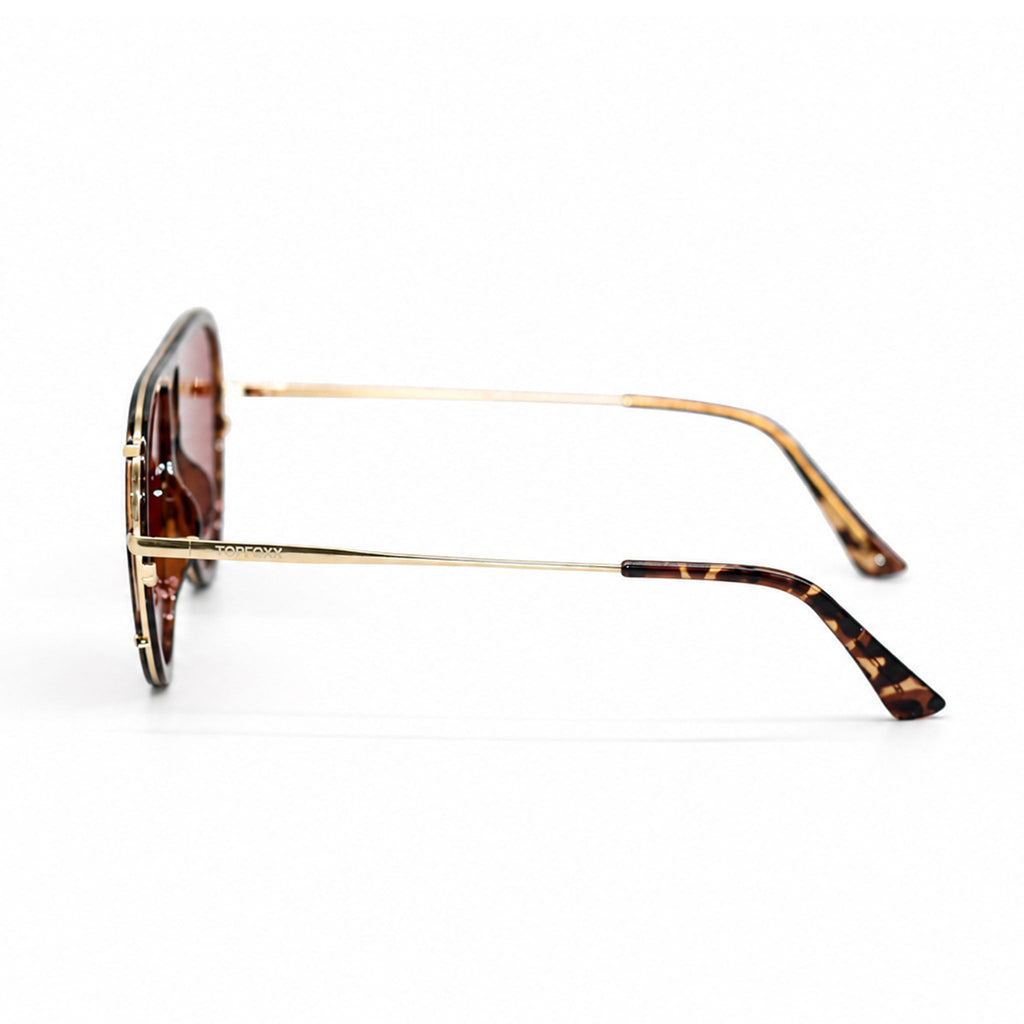 Ivy Luxe - Red Tangle-Free Round Aviator Sunglasses - Robbi & Angel