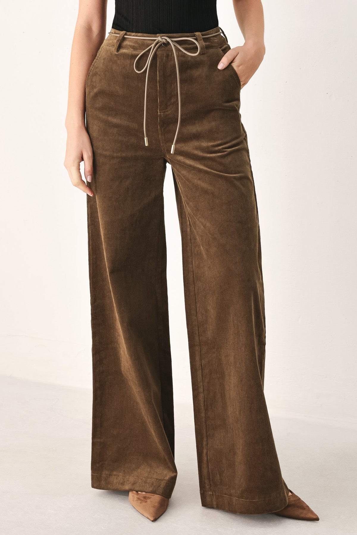 Jackie Autumn In Manhattan Belted Corduroy Pants - Robbi & Angel