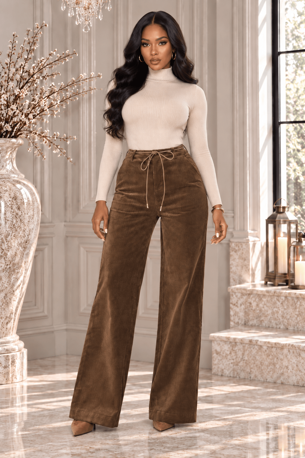 Jackie Autumn In Manhattan Belted Corduroy Pants - Robbi & Angel