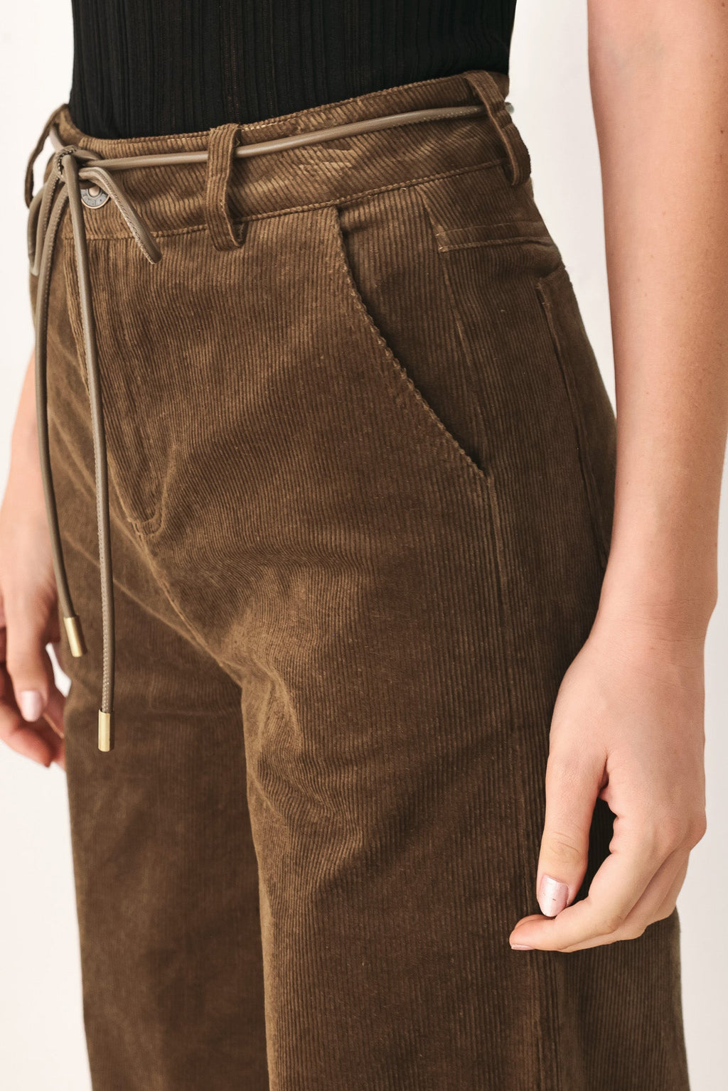 Jackie Autumn In Manhattan Belted Corduroy Pants - Robbi & Angel