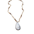 Jasper Beaded Necklace w/ Druzy Pendant 262v - Robbi & Angel