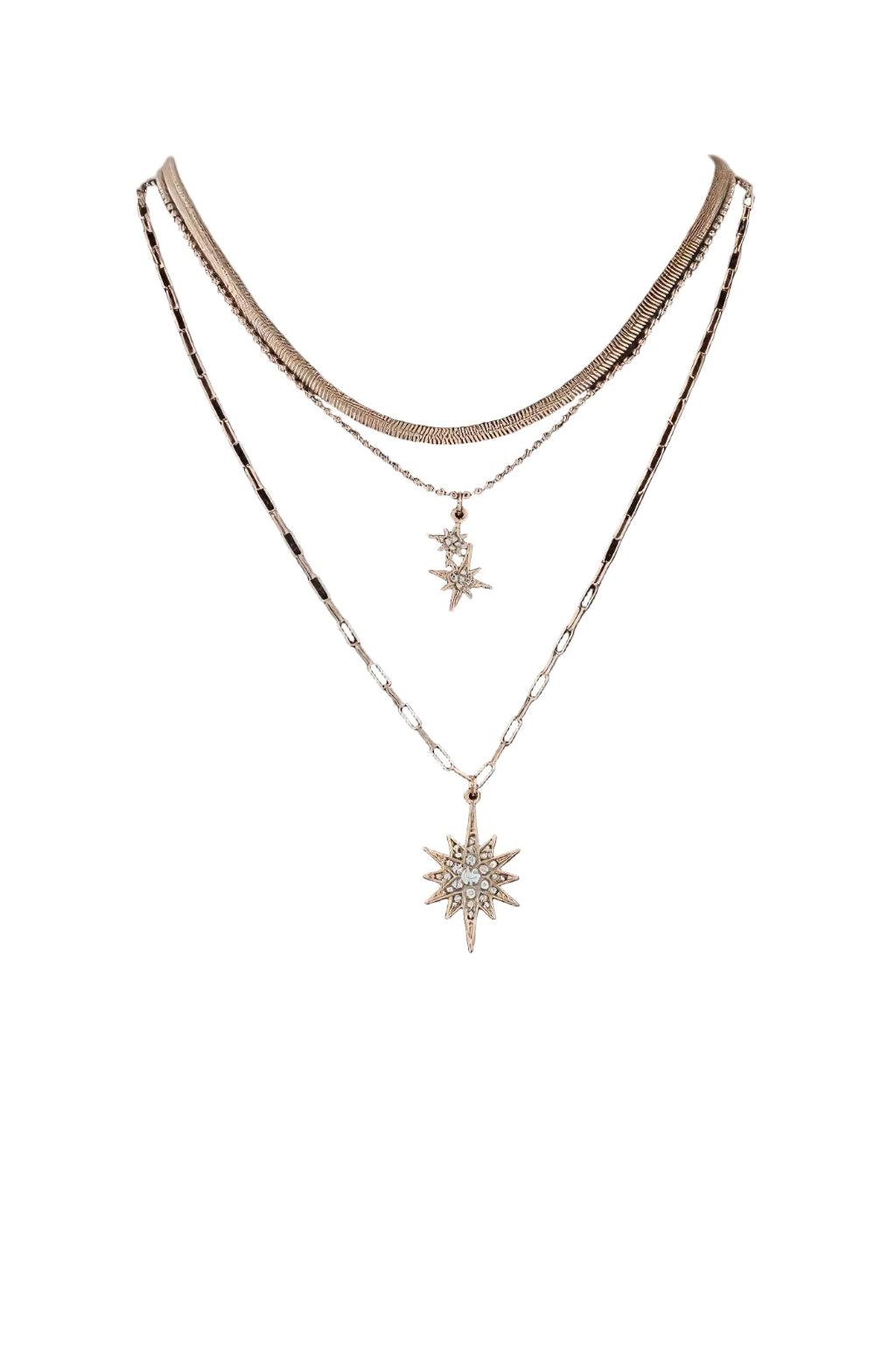 Jeweled Shining Stars Necklace - Robbi & Angel