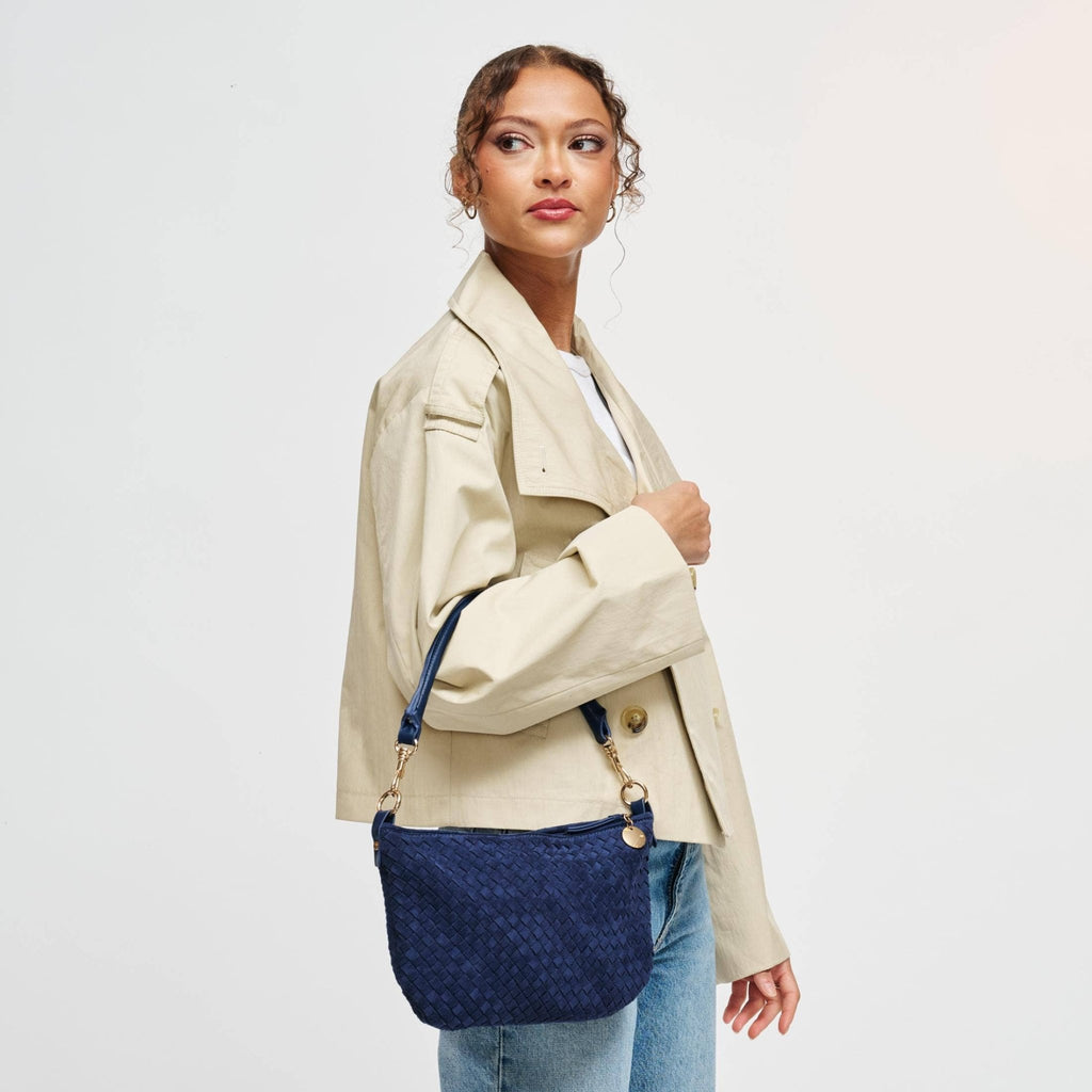 Jordan Faux Woven Suede Crossbody - Robbi & Angel