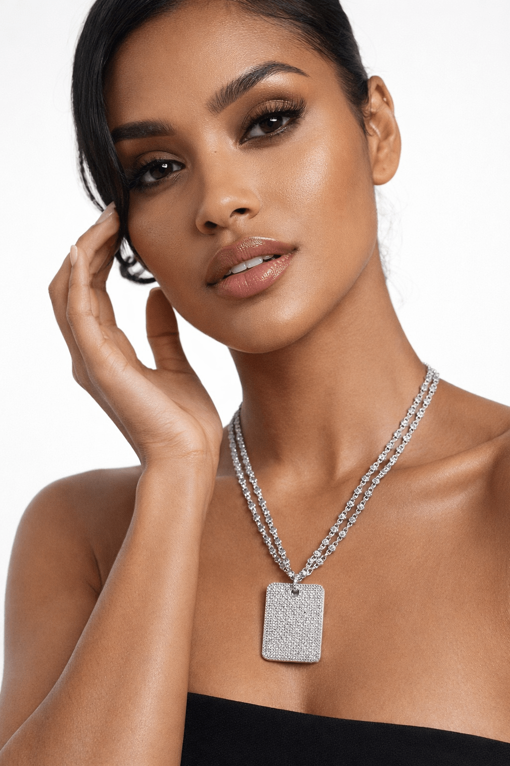 Kaitlyn Double Layer Chic Medallion Necklace - Robbi & Angel