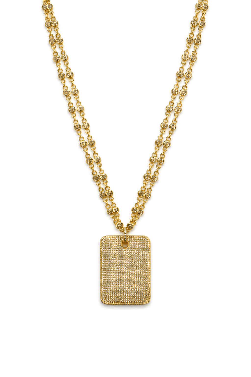 Kaitlyn Double Layer Chic Medallion Necklace - Robbi & Angel