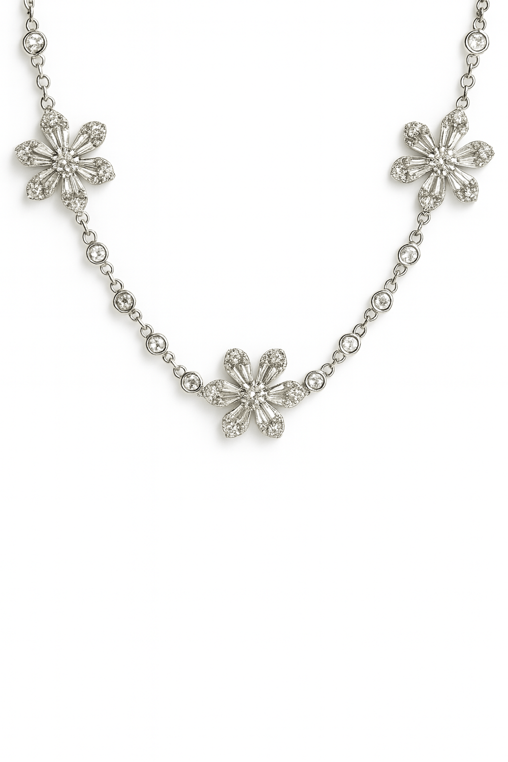 Kayla Crystal Flower Necklace - Robbi & Angel