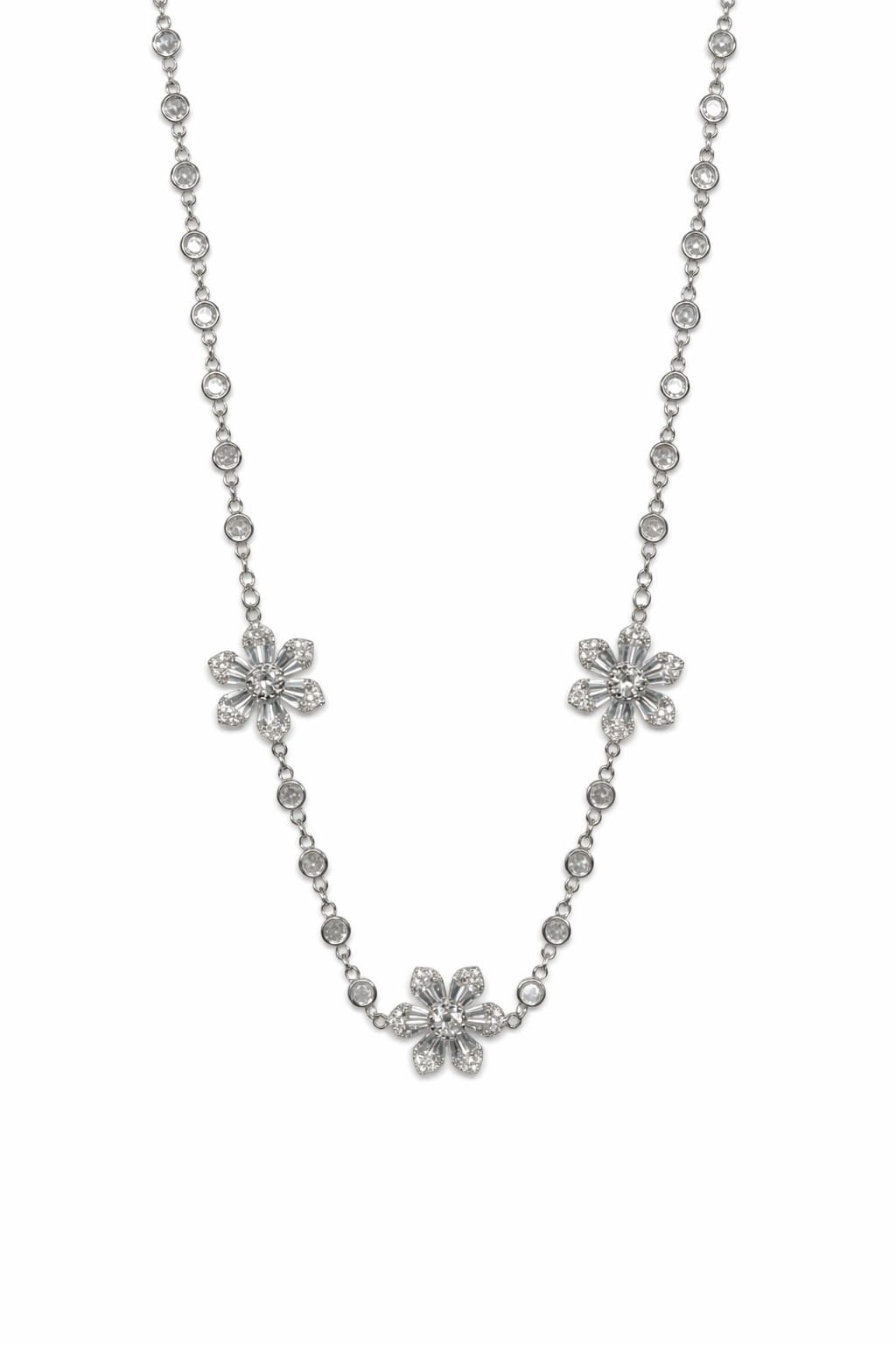 Kayla Crystal Flower Necklace - Robbi & Angel