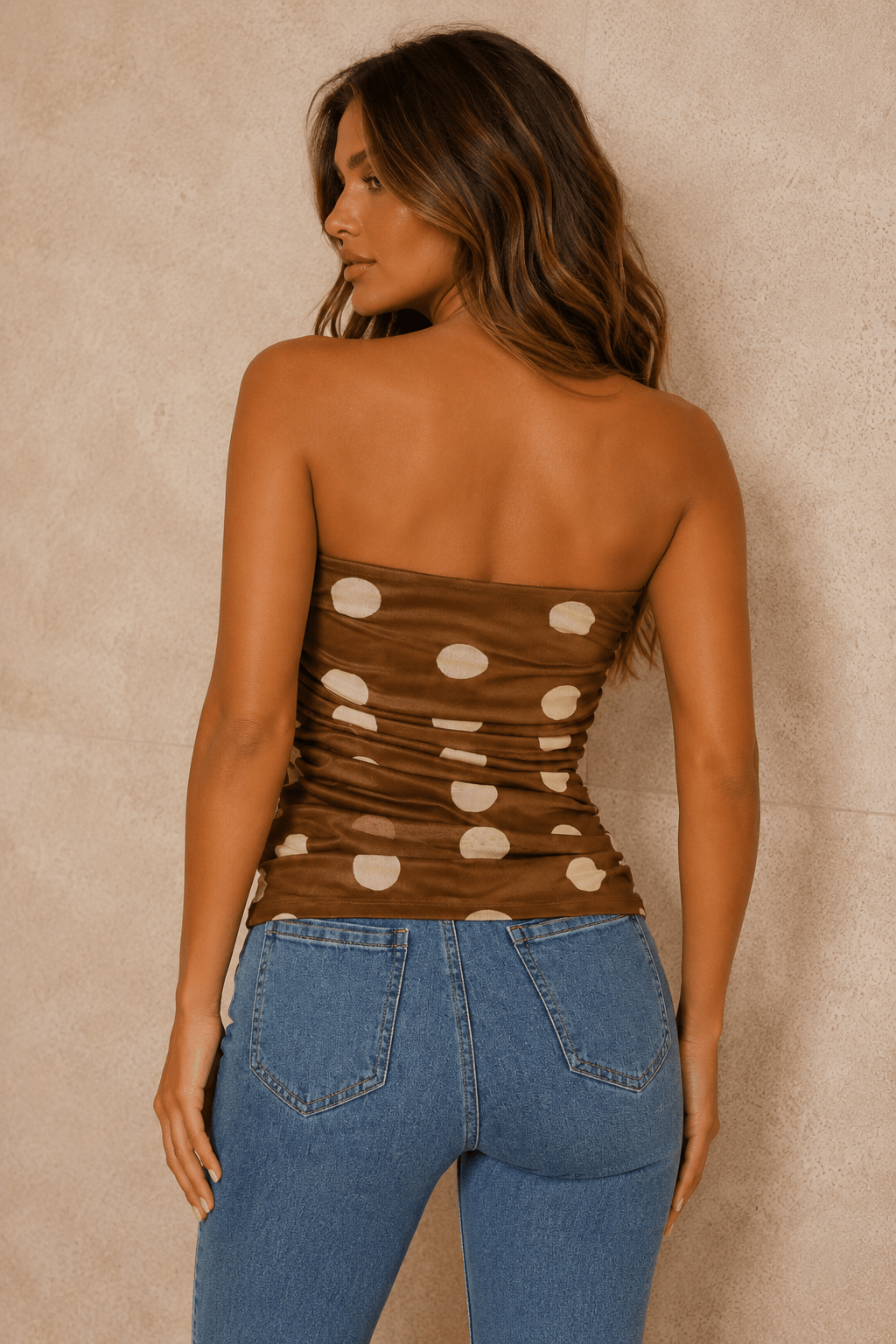 Keilsy French Girl Polka Dot Mesh Tube Top - Robbi & Angel