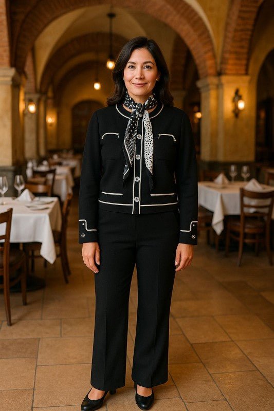 Knit Tailored Ensemble Cardigan & Wide Leg Pants - Robbi & Angel