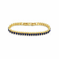 Lapis Lazuli Cabochon Tennis Bracelet - Robbi & Angel