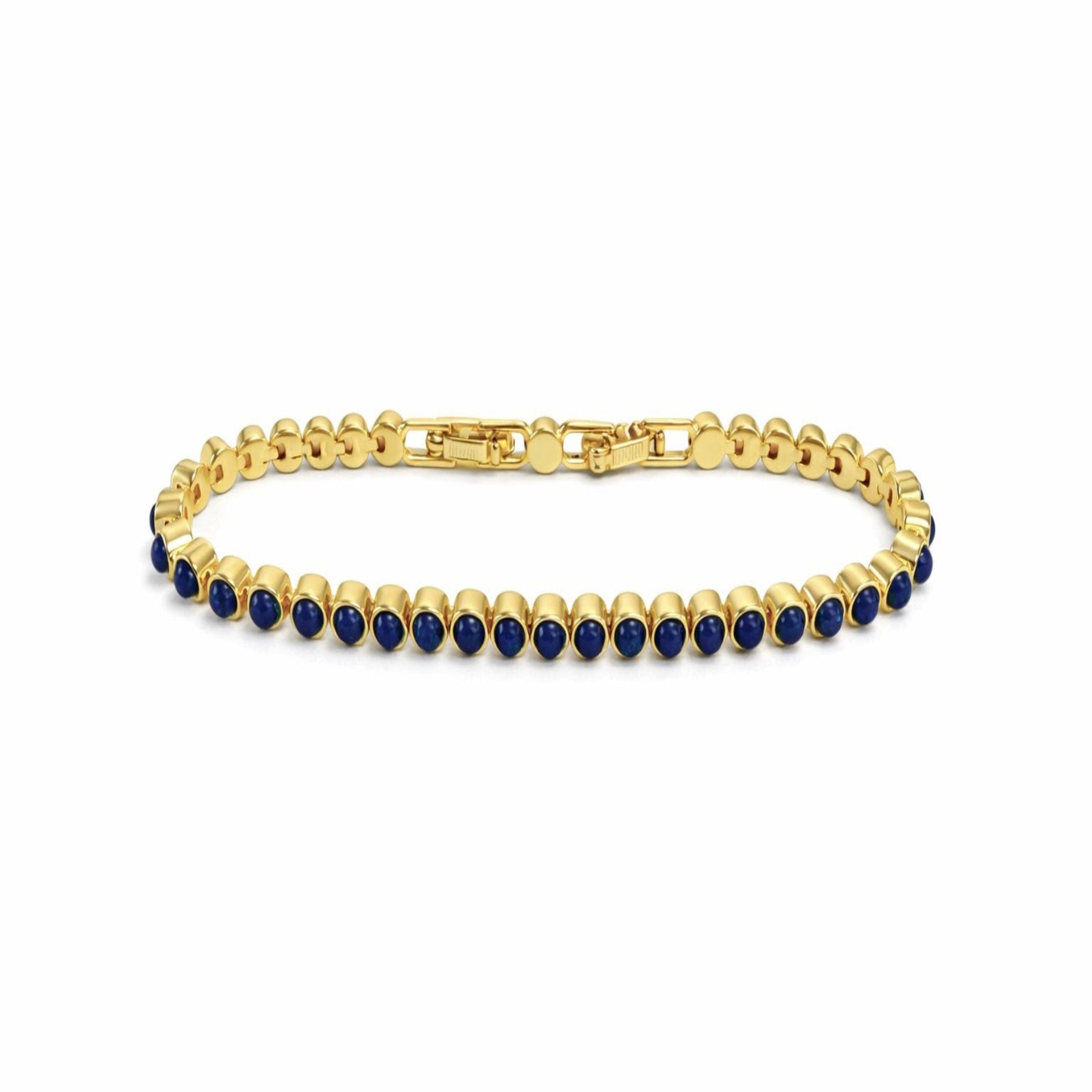Lapis Lazuli Cabochon Tennis Bracelet - Robbi & Angel