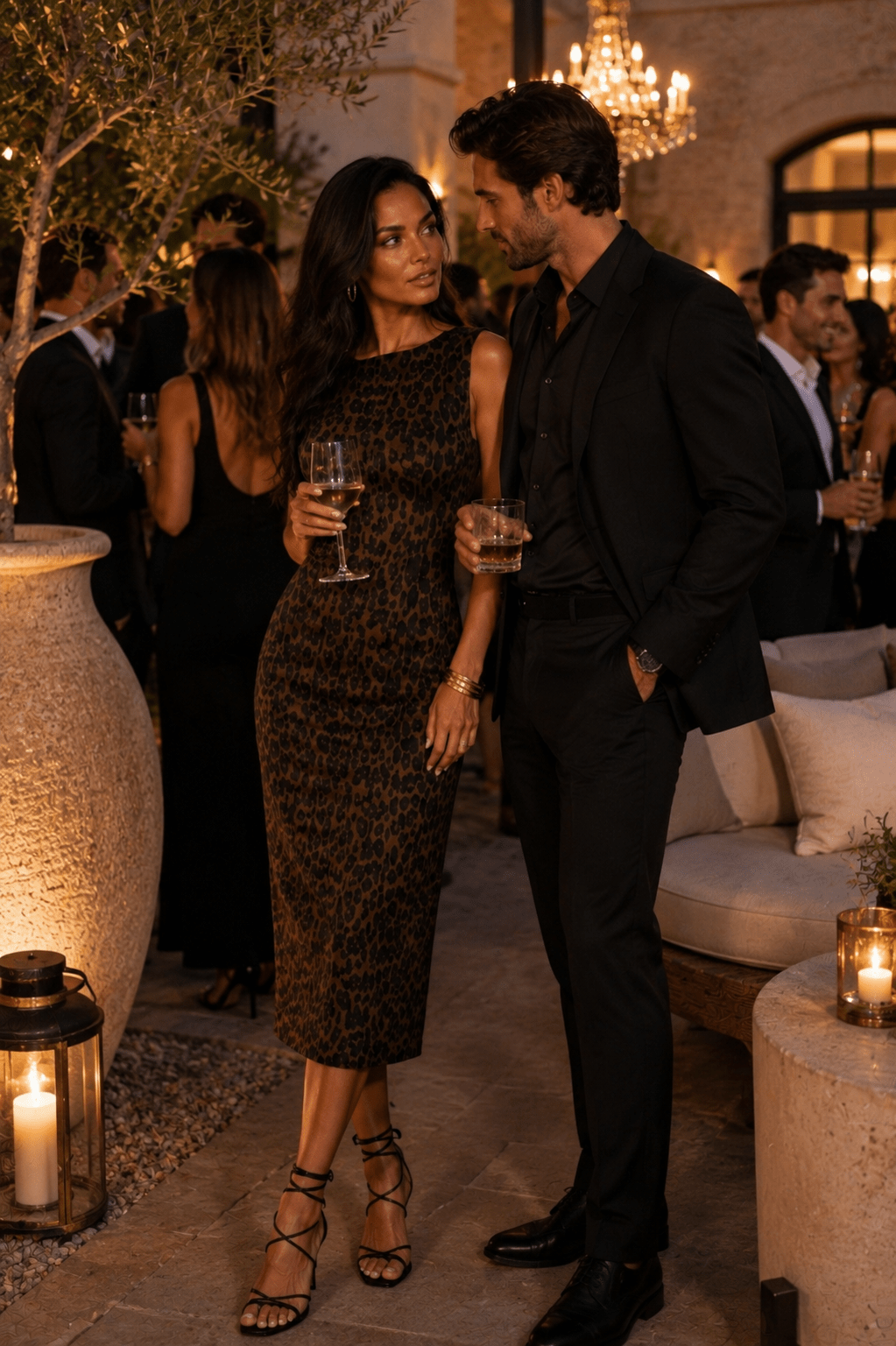 Lea Leopard Icon Twill Midi Dress - Robbi & Angel