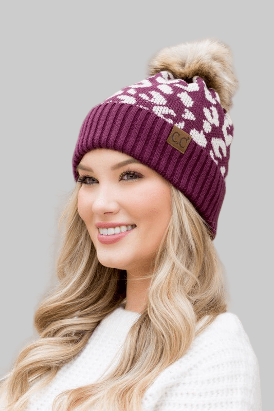 Leopard Fur Pom - Pom Beanie - Robbi & Angel