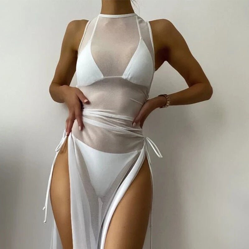 Lexi Three-Piece Bikini Set with Maxi Dress Cover-Up - Robbi & Angel