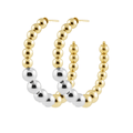 Lia Two Tone Beaded Hoop - Robbi & Angel