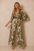 Lily Satin Cape Jumpsuit - Robbi & Angel