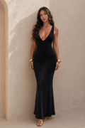 Lola V-Neck Halter Evening Gown - Robbi & Angel