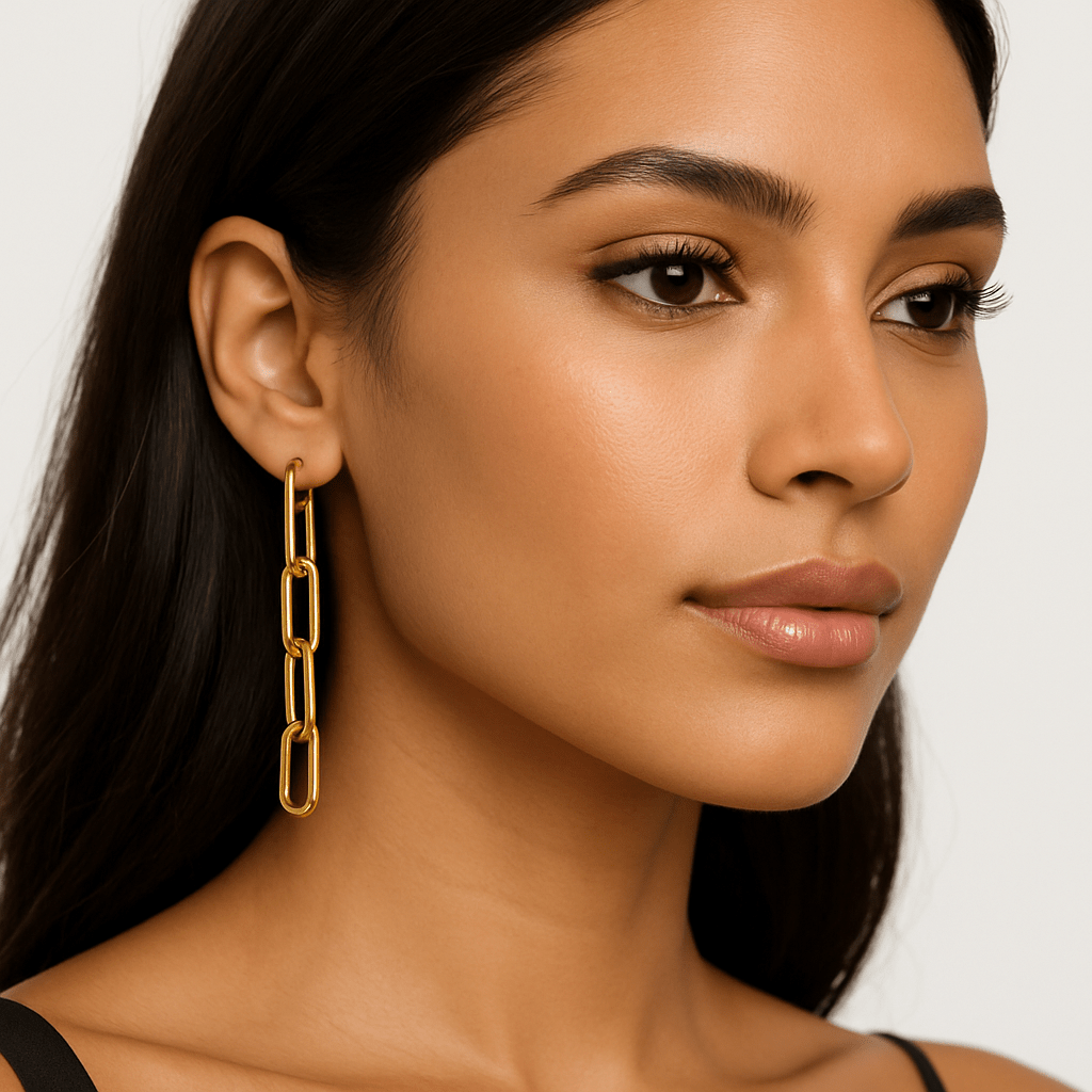 London Luxe Chain Link Drop Earrings - Robbi & Angel