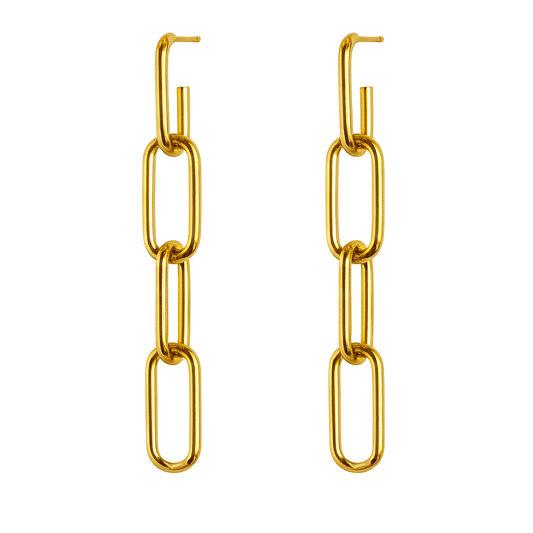 London Luxe Chain Link Drop Earrings - Robbi & Angel