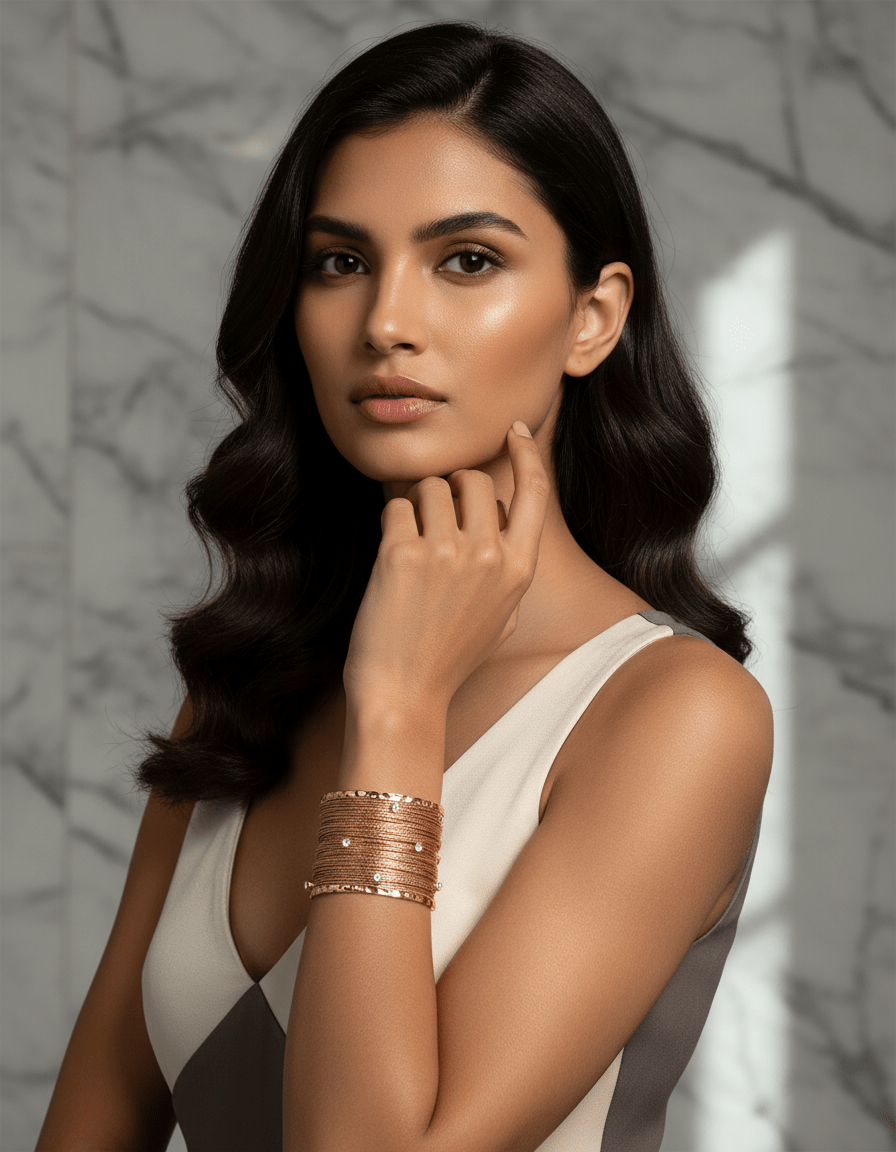 Luciana Crystal Cuff Bracelet - Robbi & Angel