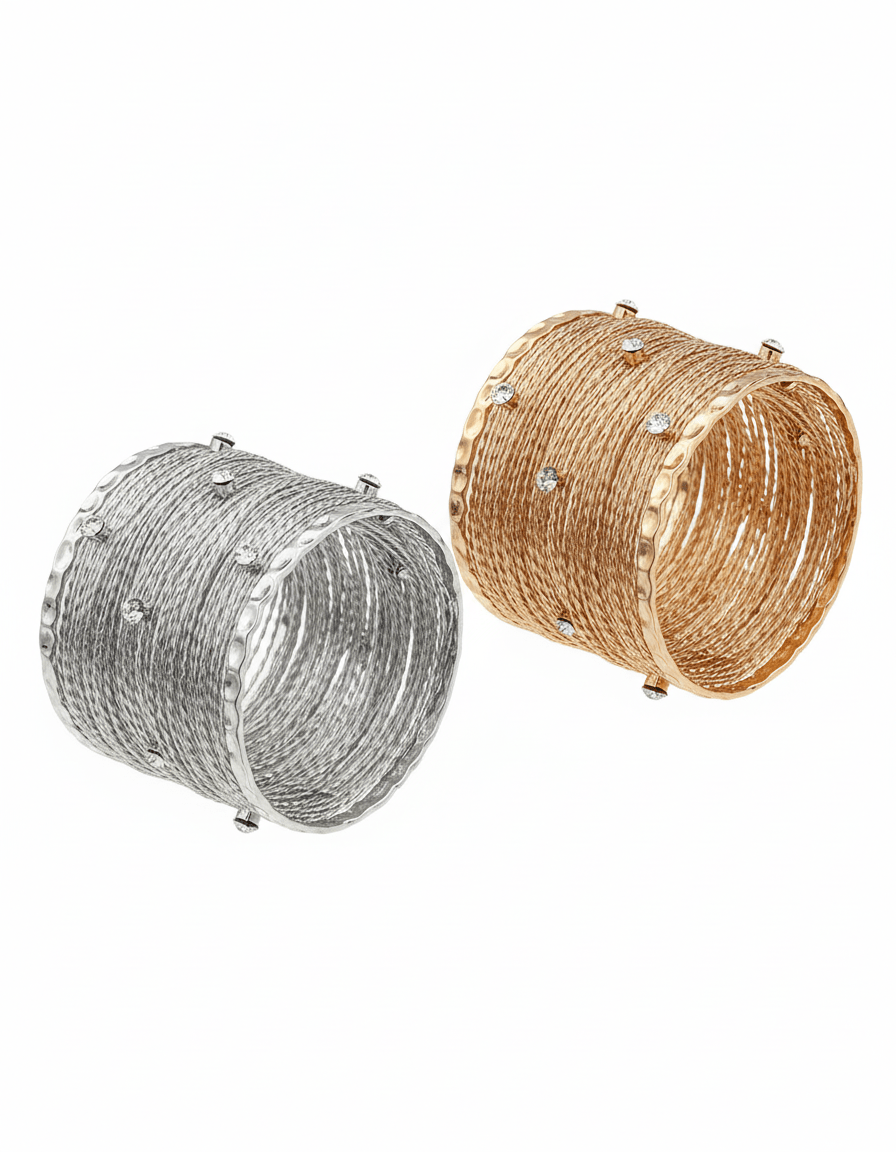 Luciana Crystal Cuff Bracelet - Robbi & Angel