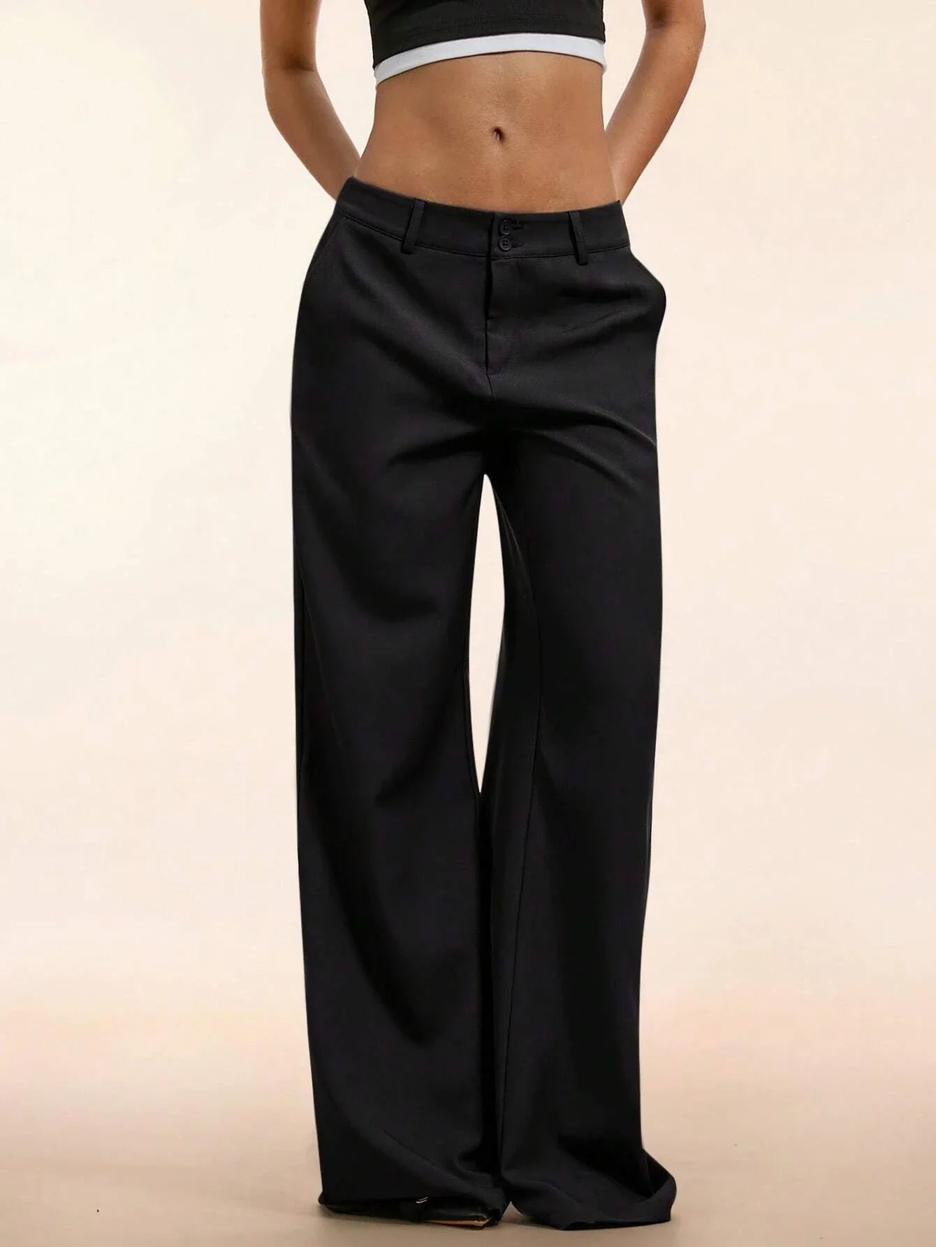 Lulu Low Waist Slight Flared Ribbed Pants - Robbi & Angel