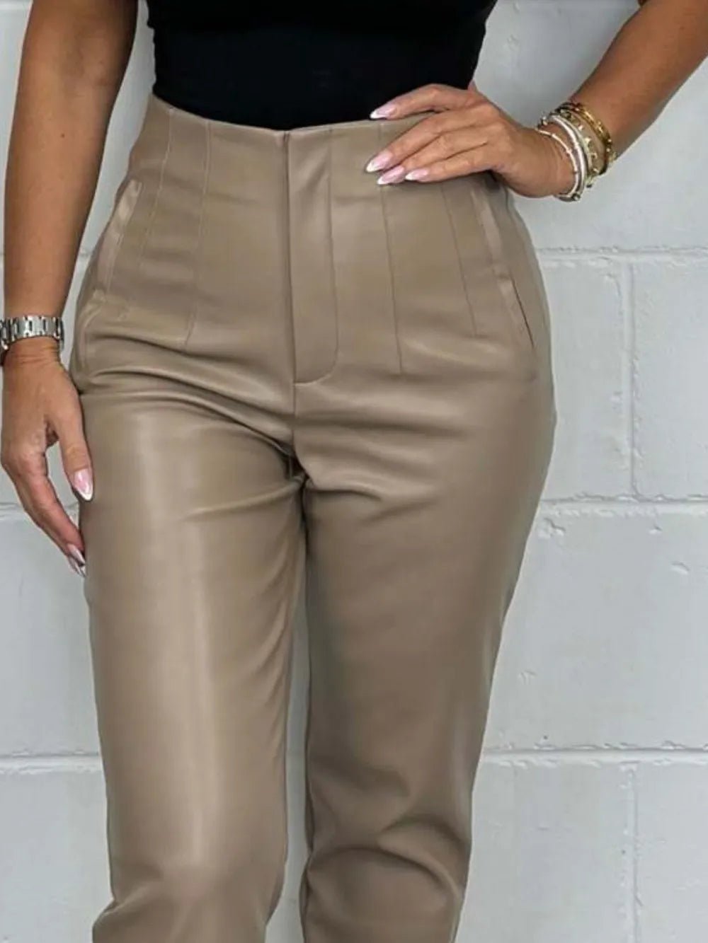 Lynne High Waist Straight Pants - Robbi & Angel
