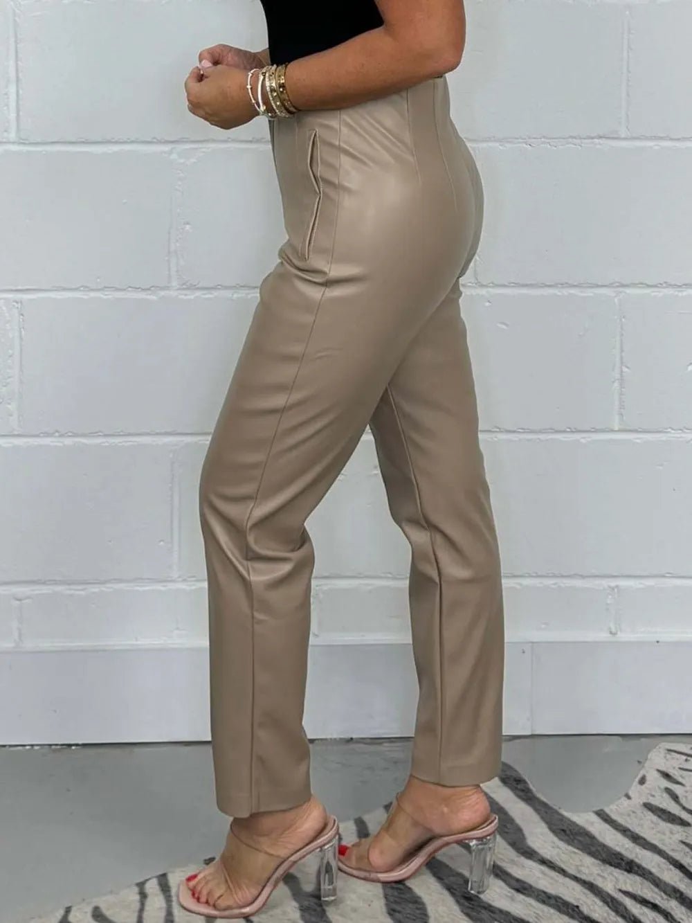 Lynne High Waist Straight Pants - Robbi & Angel