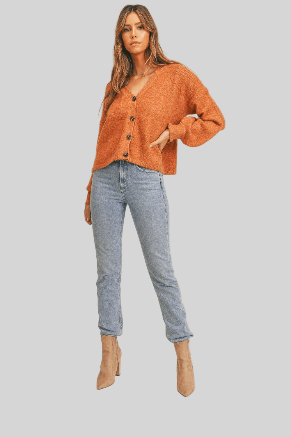 MABLE Long Sleeve Button Down Sweater Cardigan - Robbi & Angel