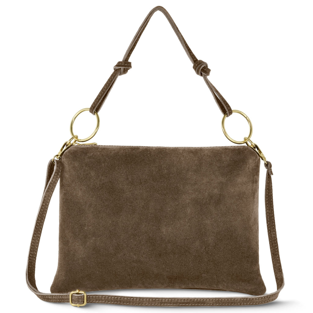 Madonna Modena Italian Genuine Suede Shoulder Bag - Robbi & Angel