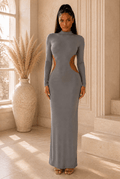 Marina Elegant Maxi Dress with Side Chain Detail - Robbi & Angel