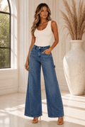 Martha Detail Mid Rise Stretch Denim Jeans - Robbi & Angel