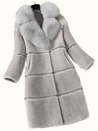 Maureen Medium Length Sheep Sheared Fur Coat - Robbi & Angel