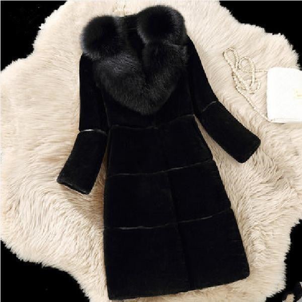 Maureen Medium Length Sheep Sheared Fur Coat - Robbi & Angel