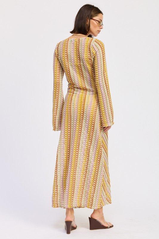 MAXI LONG SLEEVE CROCHET DRESS - Robbi & Angel