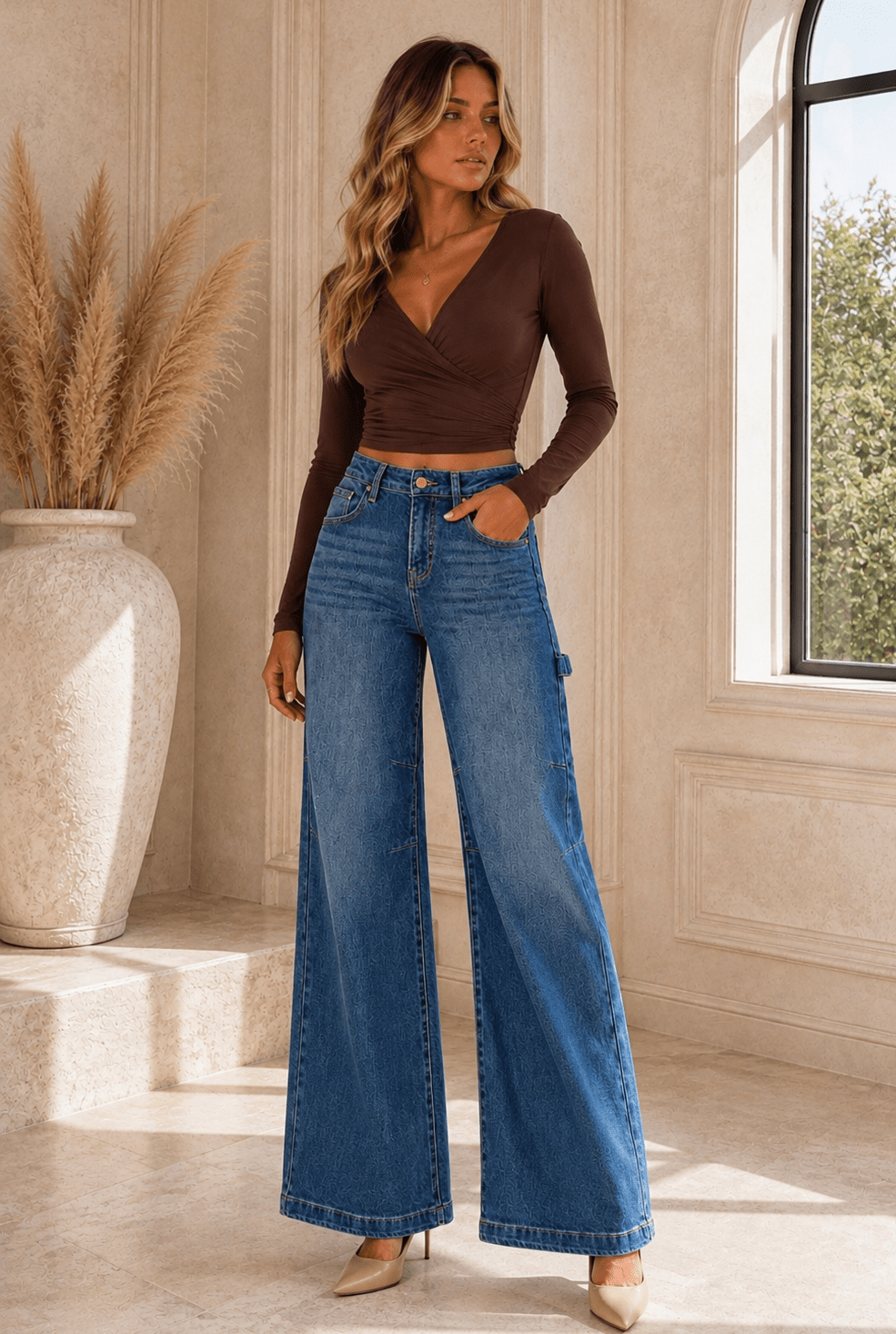 Mckenna High Rise Wide Leg Jeans - Robbi & Angel