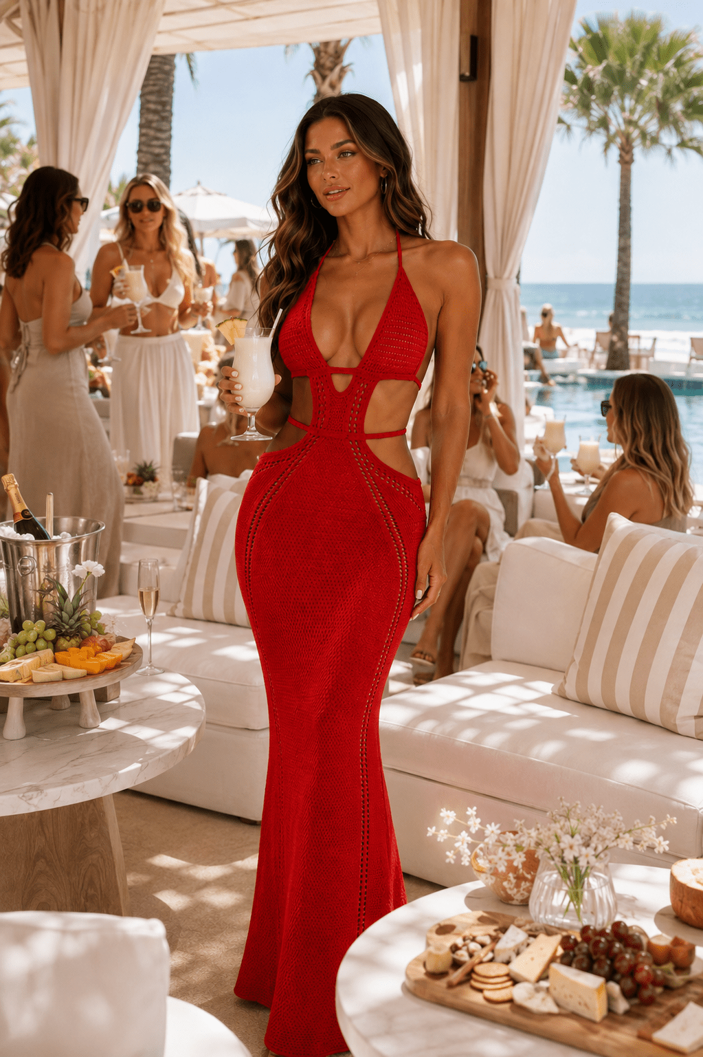 Melana Halter Neck Cutout Knitted Maxi Dress - Robbi & Angel