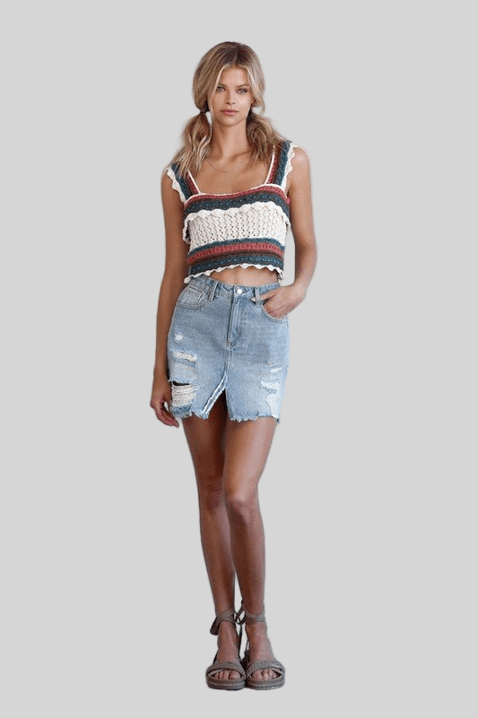 Women's Fashion Casual Wear Mid Rise Mini Skirt - Robbi & Angel