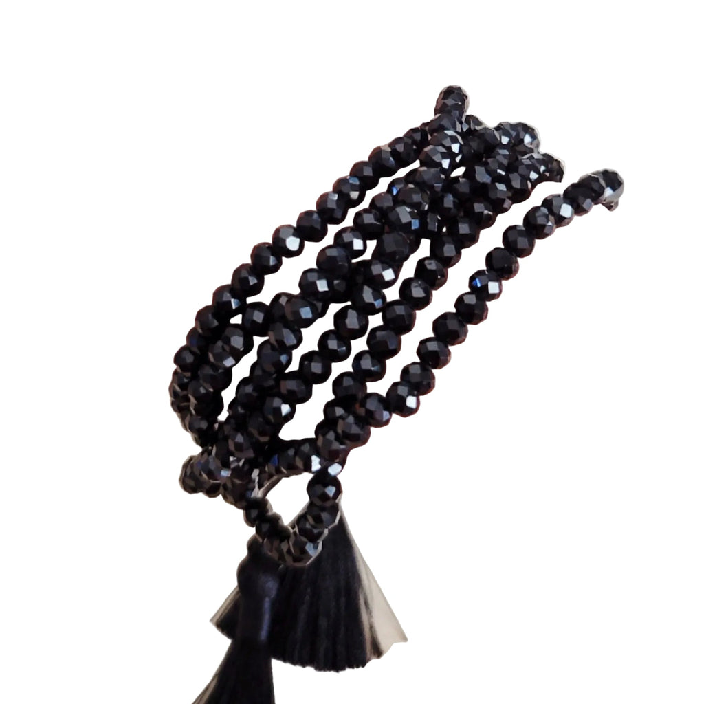 Midnight Tassel Drawstring Bracelet - Robbi & Angel