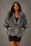 Mimi Fox Fur Shawl Cape - Robbi & Angel
